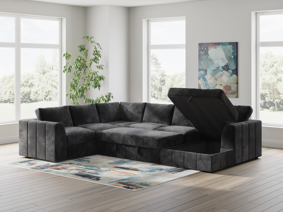 Armfield 4-Piece Sectional with Pop Up Sleeper & Storage